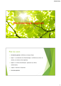 bioclimatologie - 1