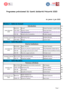 Programme DU SSP 2019-2020