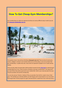 How To Get Cheap Gym Memberships