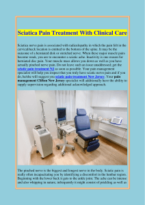 Sciatica Pain Treatment With Clinical Care
