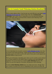 How Is Cosmetic Teeth Whitening Solution Beneficial