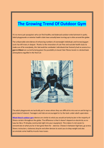 The Growing Trend Of Outdoor Gym