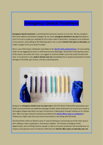 Emergency Dental Treatment