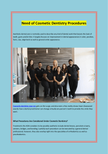 Need of Cosmetic Dentistry Procedures