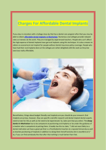 Charges For Affordable Dental Implants