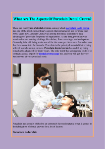 What Are The Aspects Of Porcelain Dental Crown