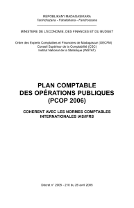 PLAN COMPTABLE DES OPÉRATIONS PUBLIQUES (PCOP 2006)
