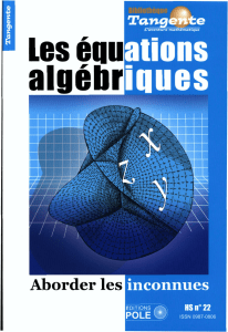 Bibliothèque Tangente - Les équations algébriques