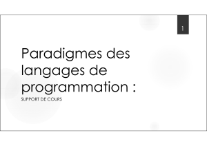 Paradigmes des langues de programmation part 1