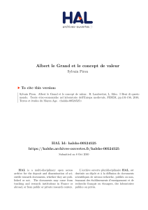 Piron - Albert le Grand et le concept de valeur - 2010