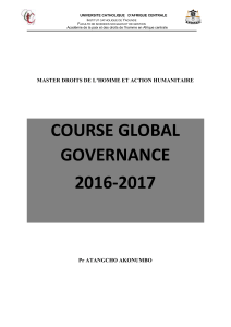 Course Global governance