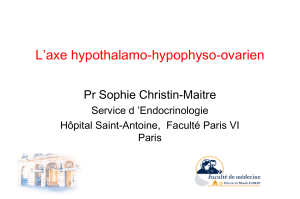 L axe hypothalamo-hypophyso-ovarien