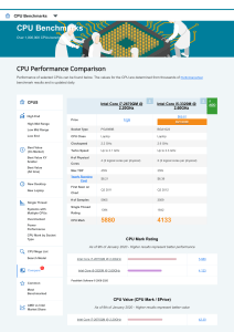 PassMark - CPU Comparison Intel i7-2670QM vs Intel i5-3320M