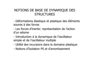 Notions de base de dynamique des structures
