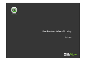 Best Practices in Data Modeling