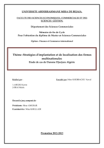 Stratégies d'implantation et de localisation des firmes multinationales