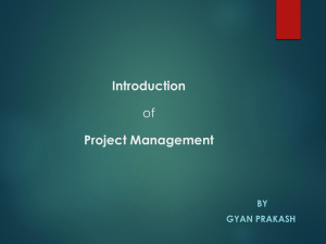 Introduction of Project Management