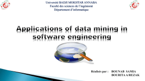 Data Mining in Software Engineering
