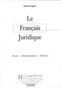le noyau juridique du français