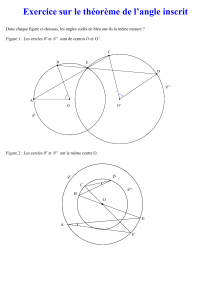 2e Ex. théorème de l'angle inscrit Mme Prou version 27-3-2020