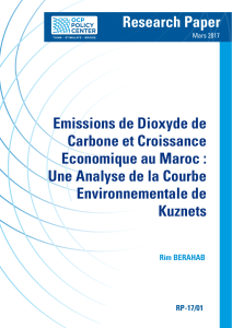 missions de Dioxyde de Carbone et Croissance Economique au Maroc  Une Analyse de la Courbe Environnementale de Kuznets