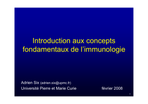 Immunologie : Concepts Fondamentaux - Introduction