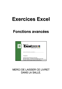 Excel 2000 - Livret d'exercices 2