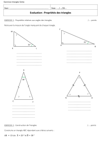 Triangles-5ème-Exercices