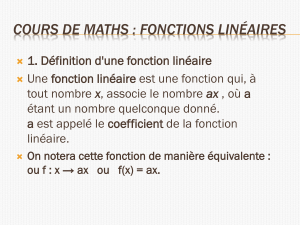 fonction lineaire