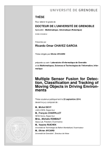 Fusion multi-capteur pour la détection, classification et suivi d'objets mobiles en environnement routier[002-004]