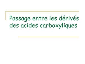 Passage entre les dérivés des acides carboxyliques (2)