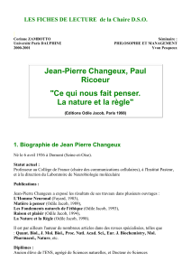 Jean-Pierre Changeux, Paul Ricoeur