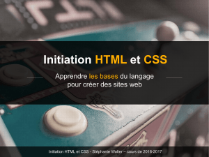 Initiation HTML et CSS 