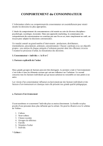 Comportement d'achat du consommateur