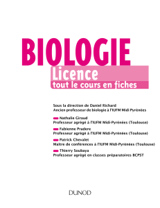 Biologie Licence.Dunod