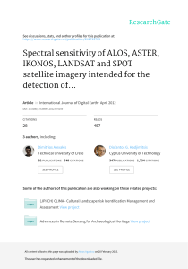 Spectral sensitivity of ALOS, ASTER, IKONOS, LANDSAT and SPOT satellite imagery intended for the detection of archaeological crop marks