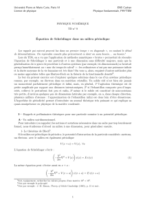 TD 9 - Equation de Schrödinger dans un milieu périodique (2008-2009) 