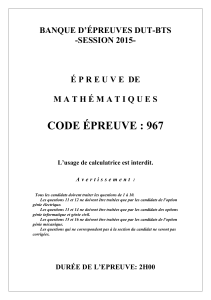 BE Maths 967 2015