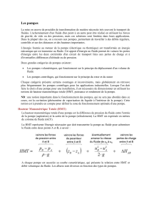 Pompes et dynamique des fluides : cours complet