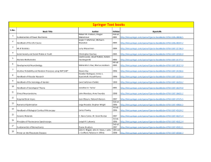 Springer Ebooks List