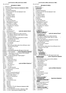 les fleurs du mal sommaires comparatif