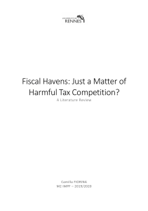 Literature review on tax havens - Camilla FIORINA