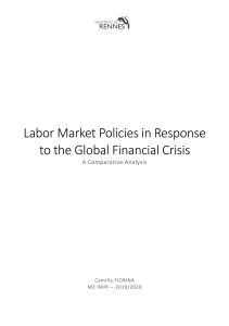 Labor market policies GFC - Camilla FIORINA