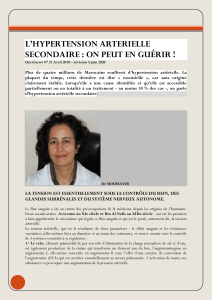 HYPERTENSION ARTERIELLE SECONDAIRE  ON PEUT EN GUERIR PAR DR MOUSSAYER KHADIJA