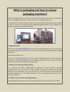 What is packaging and how to choose packaging machines