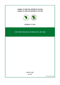 BURKINA FASO - 2017-2021 CSP