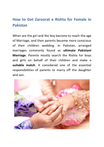 How to Get Zaroorat e Rishta for Female in Pakistan