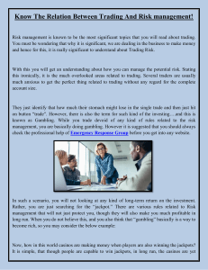 Know The Relation Between Trading And Risk management