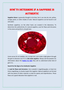 How to determine if a Sapphire is Authentic
