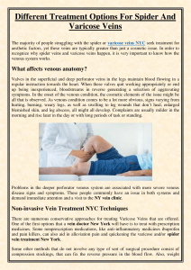 Different Treatment Options For Spider And Varicose Veins